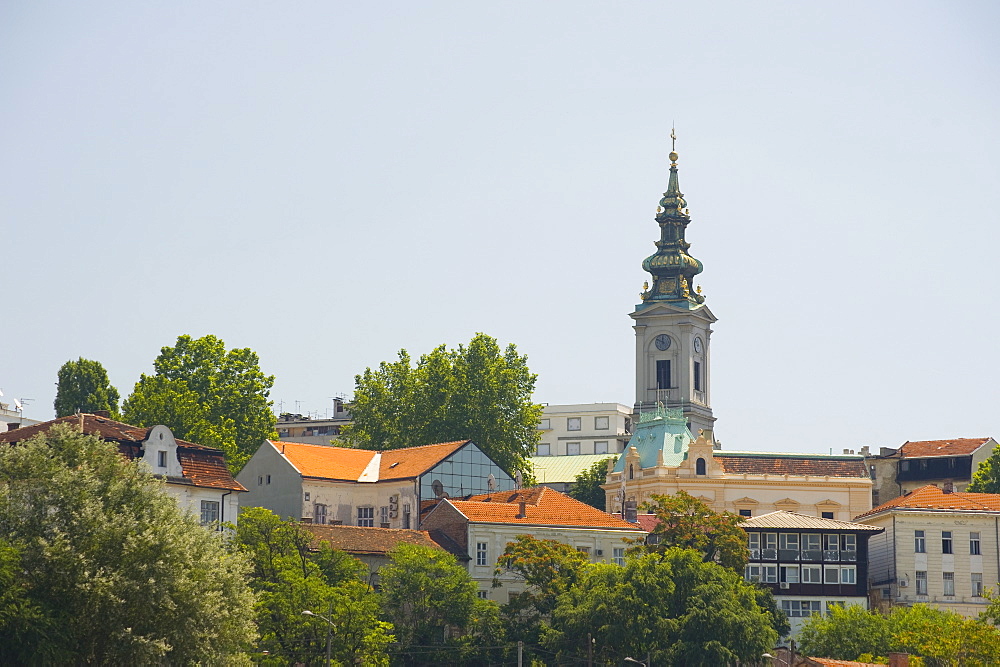 The sky line of the old town section of Belgrade, Serbia, Europe