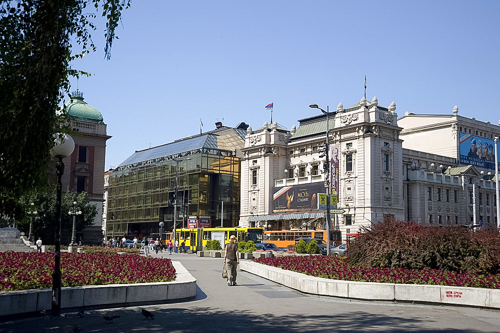 The National Theatre in Republic Square, Belgrade, Serbia, Europe