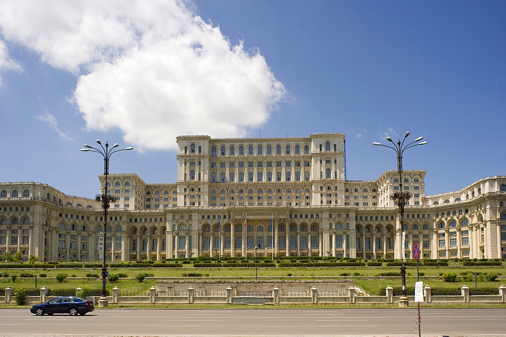 The Palace of Parliament, former president Ceaucescu's House of the People, Bucharest, Romania, Europe