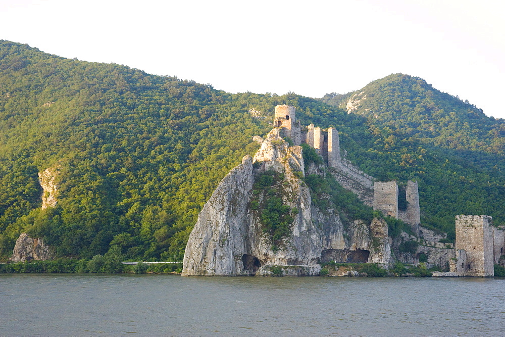 Golubac Castle in the Iron Gates region of the Danube River, Serbia, Europe