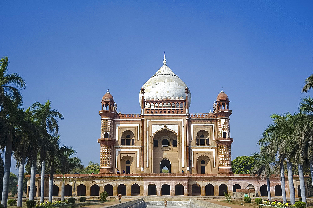 The ornate facade of Safarang's Tomb in New Delhi, India, Asia