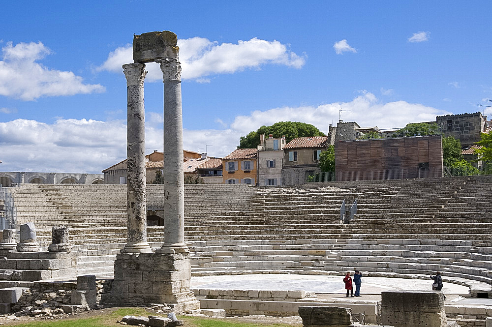 The Theatre Antique in Arles, Bouches-du-Rhone, Provence, France, Europe