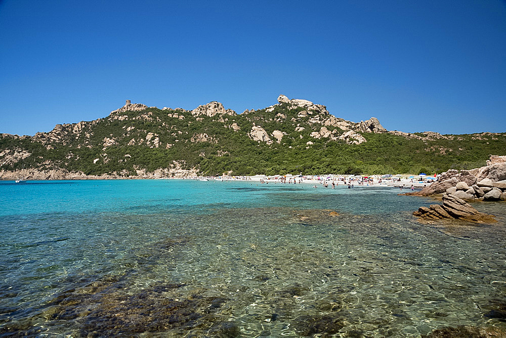 Roccapina Beach in the Gulf of Roccapina in the Sartenais region in southwest Corsica, France, Mediterranean, Europe