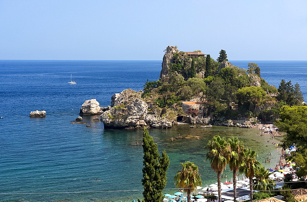 Isola Bella in Taormina, Sicily, Italy, Mediterranean, Europe