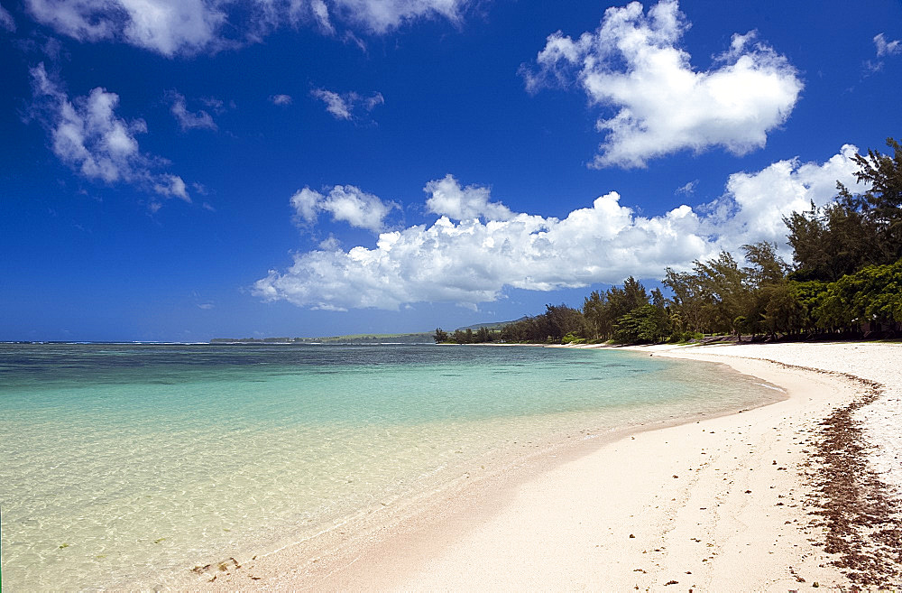 The beach at Souillac on the south coast of Mauritius, Indian Ocean, Africa