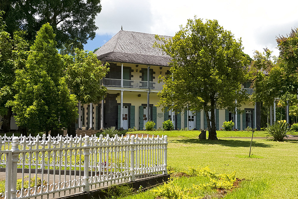 The Chateau de Mon Plaisir at the Seewoosagur Ramgoolam Royal Botanical Garden, Pamplemousses, Mauritius, Indian Ocean, Africa