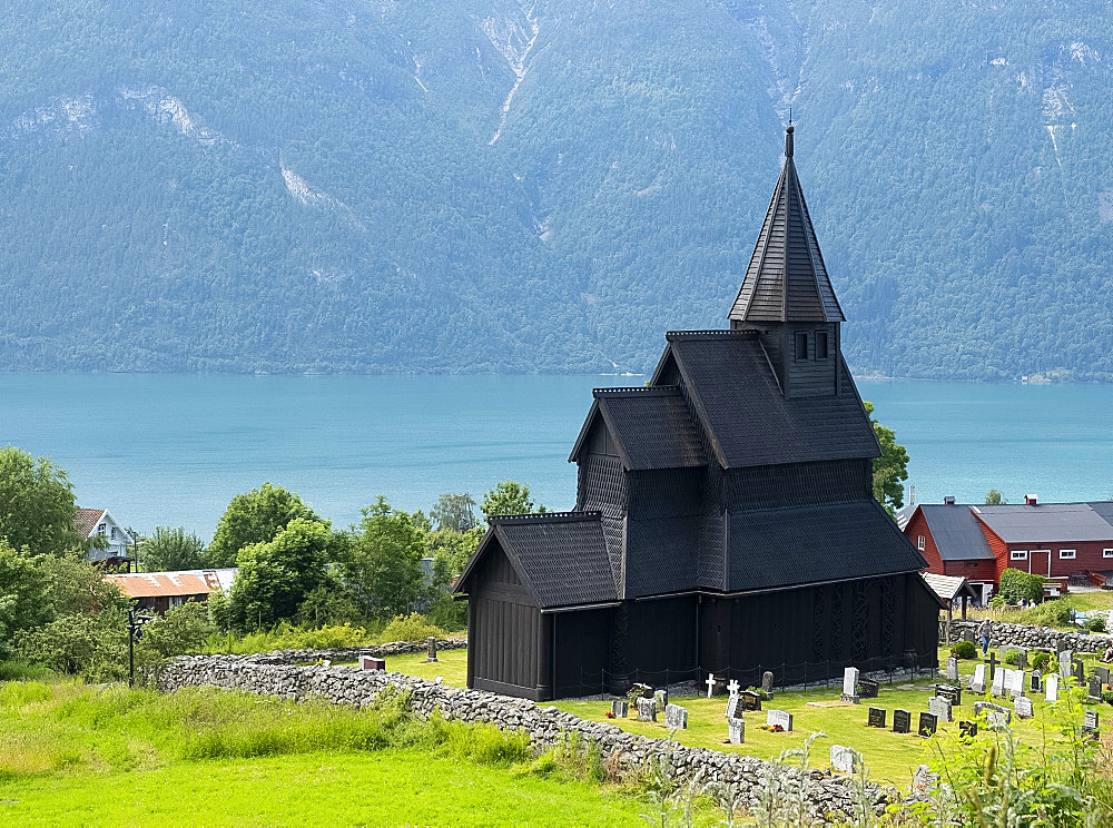 The Stave Church in Urnes, UNESCO World Heritage Site, Sognefjord, Norway, Scandinavia, Europe