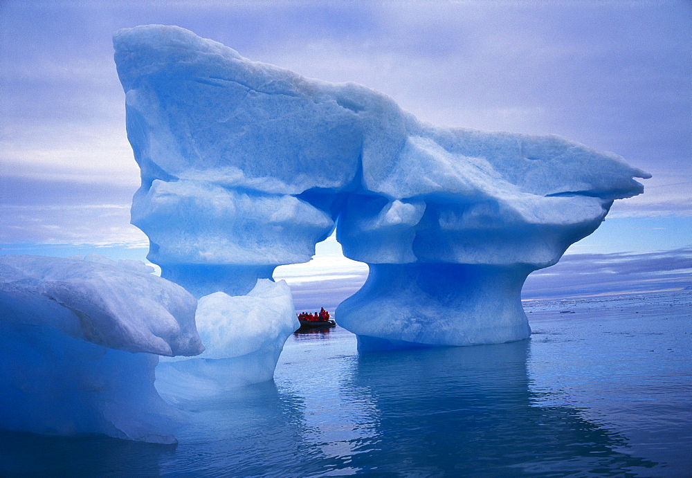 Sculpted Iceberg, Spitsbergen, Svalbard Archipelago, Norway, Scandinavia, Europe