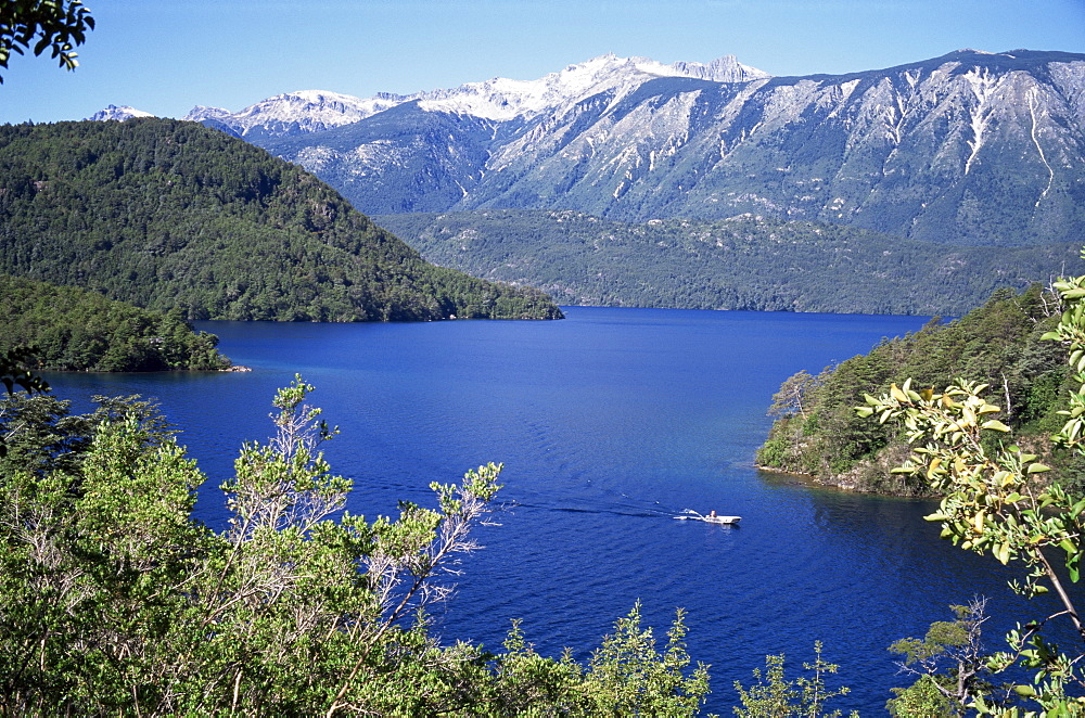 Lago Las Rocas, central region of the Andes, Chile, South America