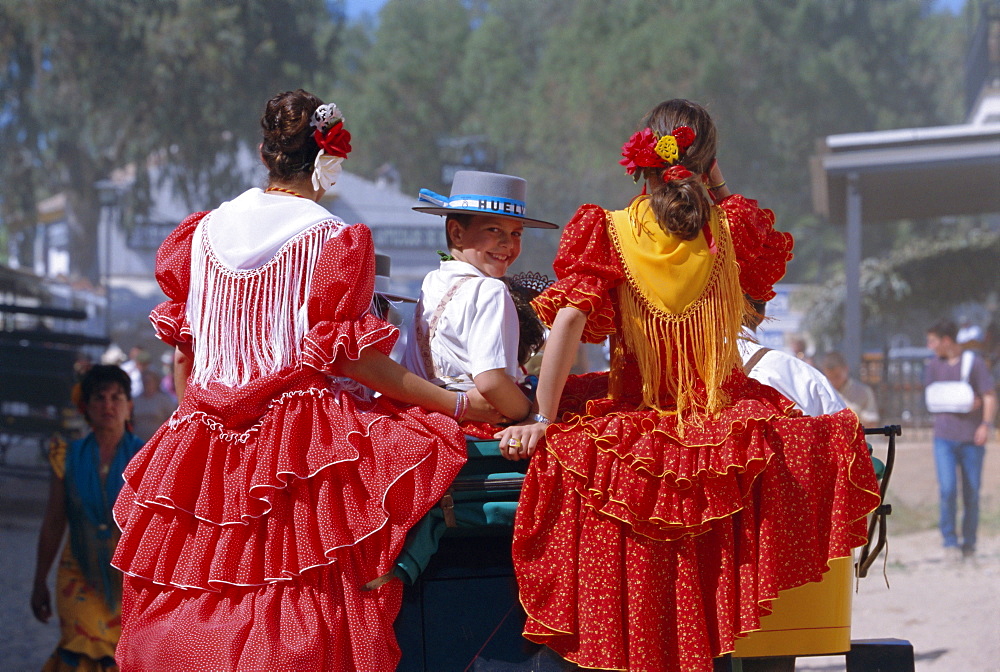 Romeria del Rocio fetival, El Rocio, Andalucia (Andalusia), Spain, Europe