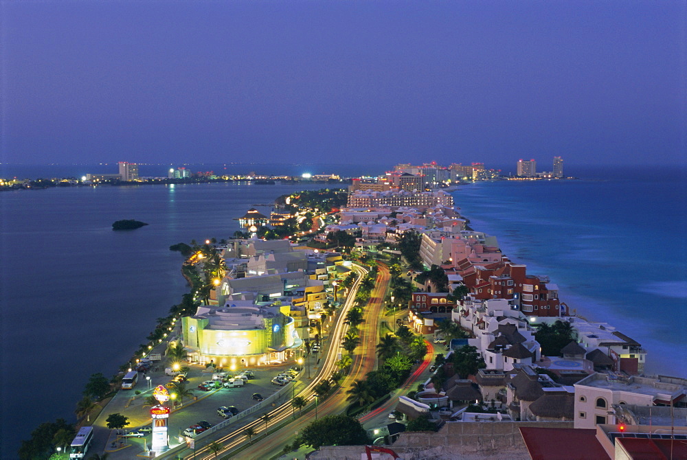 Hotel strip, Cancun, Yucatan, Mexico, Central America