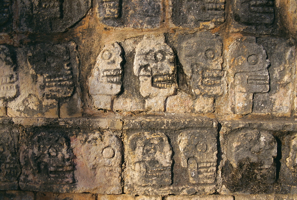 Detail, Mayan ruins, Chichen Itza, UNESCO World Heritage Site, Yucatan, Mexico, Central America