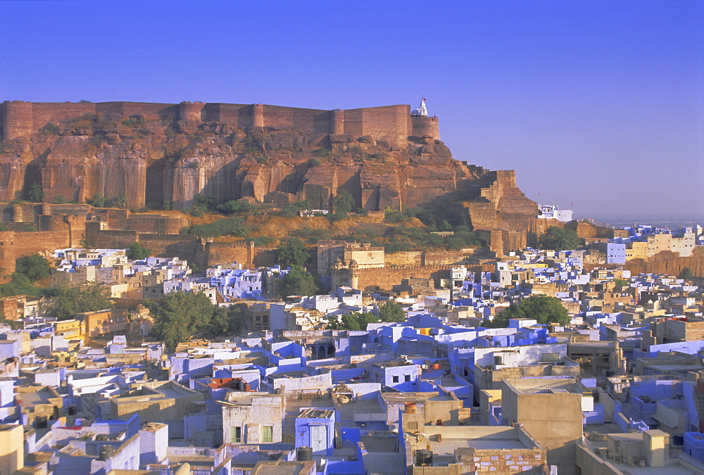 The Blue City of Jodhpur, Rajasthan State, India, Asia