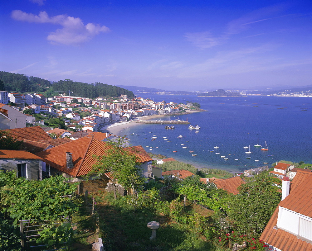 Typical coastline near Sanxenxo, Galicia, Spain, Europe