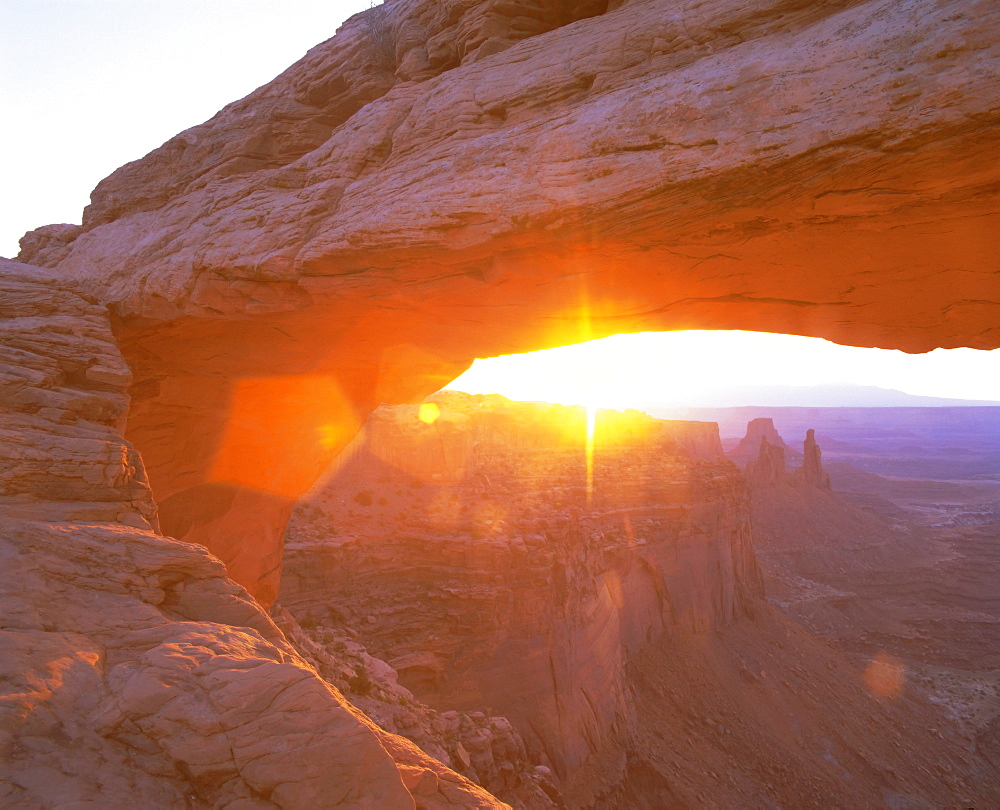 Mesa Arch at sunrise, Canyonlands National Park, Utah, USA, North America