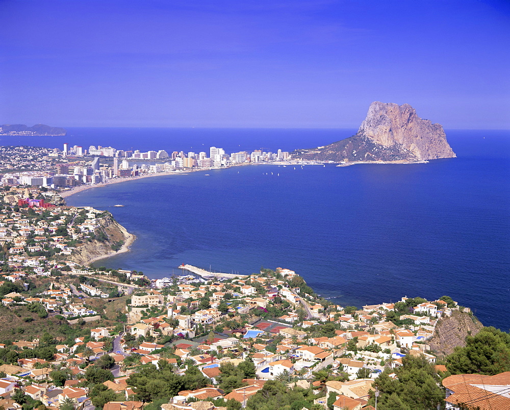 Giant sea rock, Penon de Ifach, Calpe, Costa Blanca, Valencia, Spain, Europe