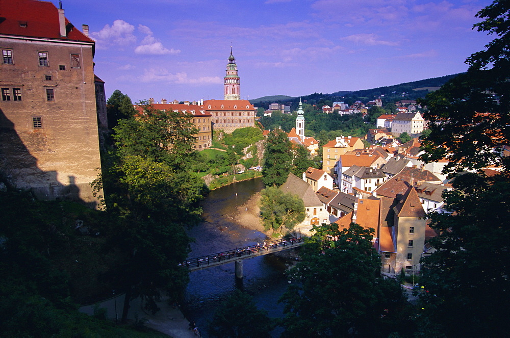 Round Tower, Krumlov Castle, Cesky Krumlov, UNESCO World Heritage Site, South Bohemia, Czech Republic, Europe