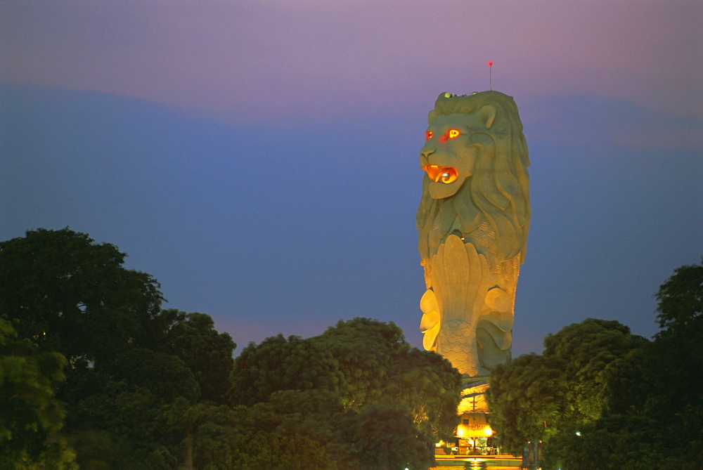 The Merlion, symbol of Singapore, Singapore, Asia