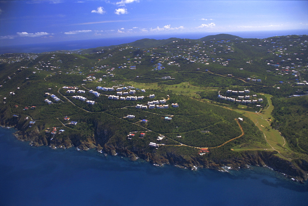 Aerial view, St. Thomas, U.S.Virgin islands, Caribbean, Central America