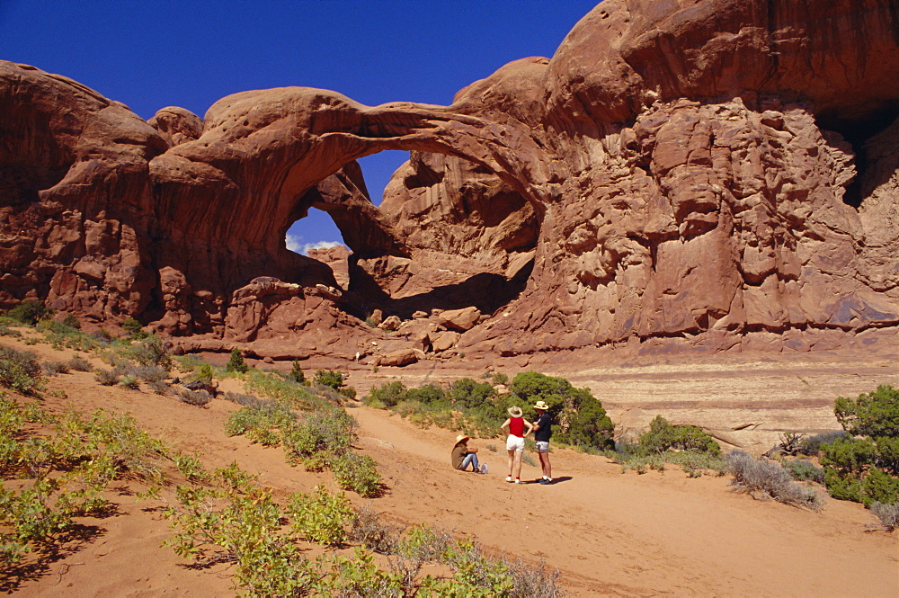 Double Arch, Windows section, Arches National Park, Utah, USA, North America