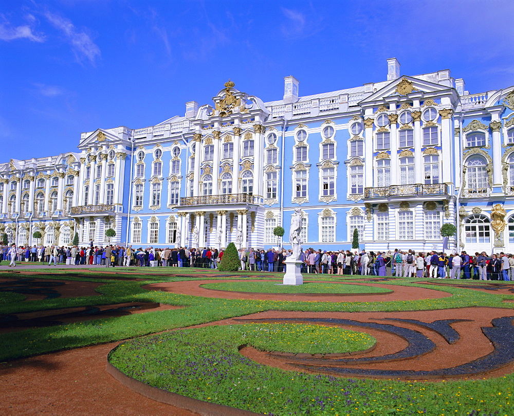 Baroque St. Catherine Palace, Pushkin, near St. Petersburg, Russia, Europe