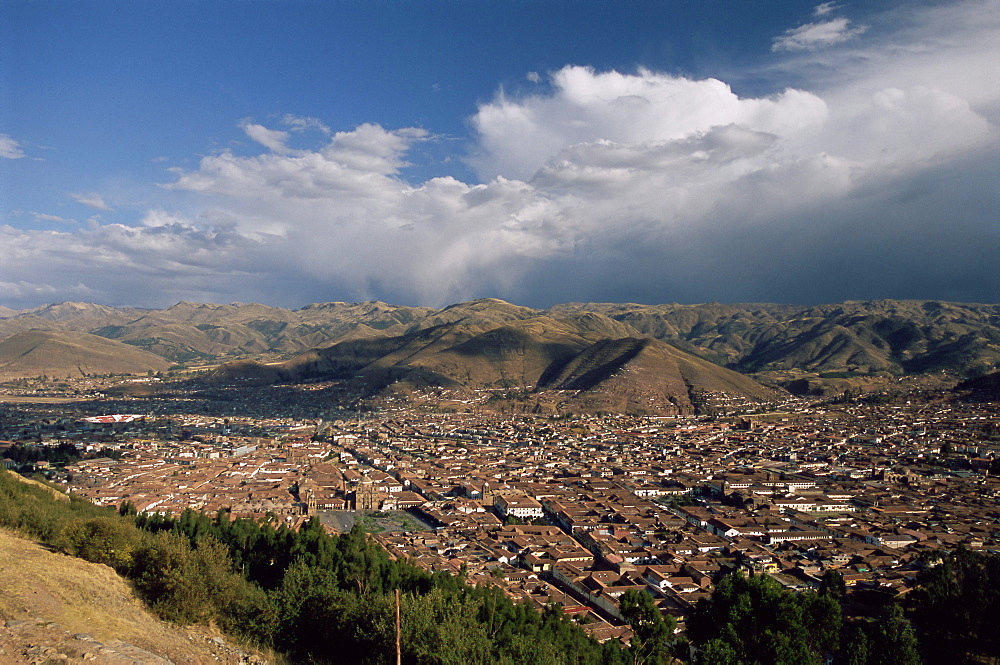 View over the city, Cuzco (Cusco), Peru, South America