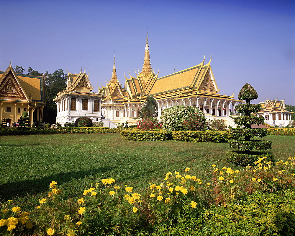 Exterior of the Throne Hall, Royal Palace, Phnom Penh, Cambodia, Indochina, Southeast Asia, Asia