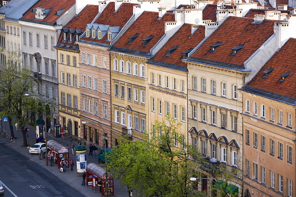 Colourful houses of the The Old Town (Stare Miasto), Warsaw, Poland, Europe