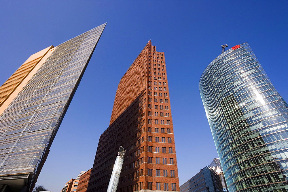 Skyscrapers in new urban development in Potsdamer Platz, Berlin, Germany, Europe