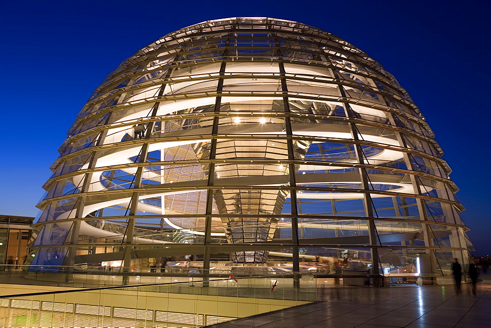 Exterior of Reichstag (Parliament building) dome, Berlin, Germany, Europe