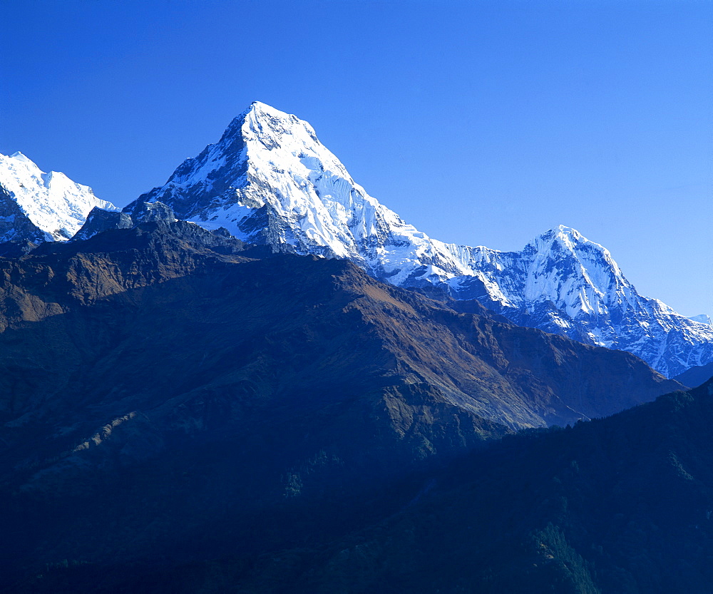 Peak of Annapurna South, 7219m, Nepal, Himalayas, Asia