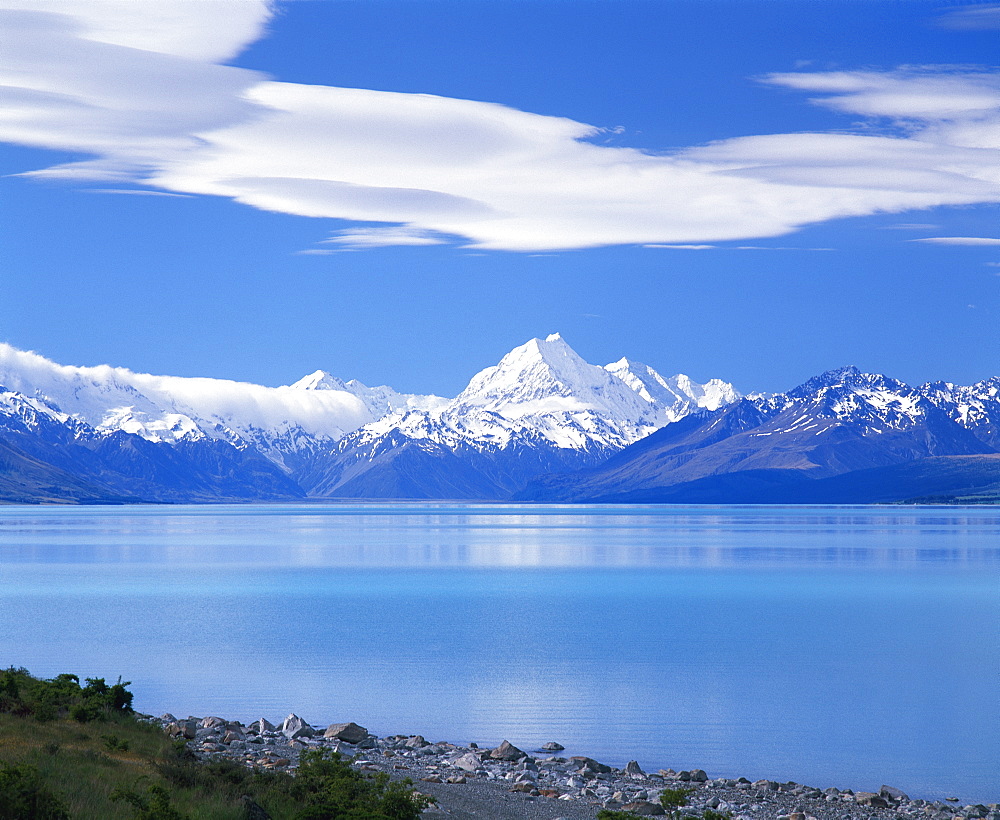 Mount Cook (Aoraki), Mount Cook National Park, UNESCO World Heritage Site, Southern Alps, Mackenzie Country, Canterbury, South Island, New Zealand, Pacific