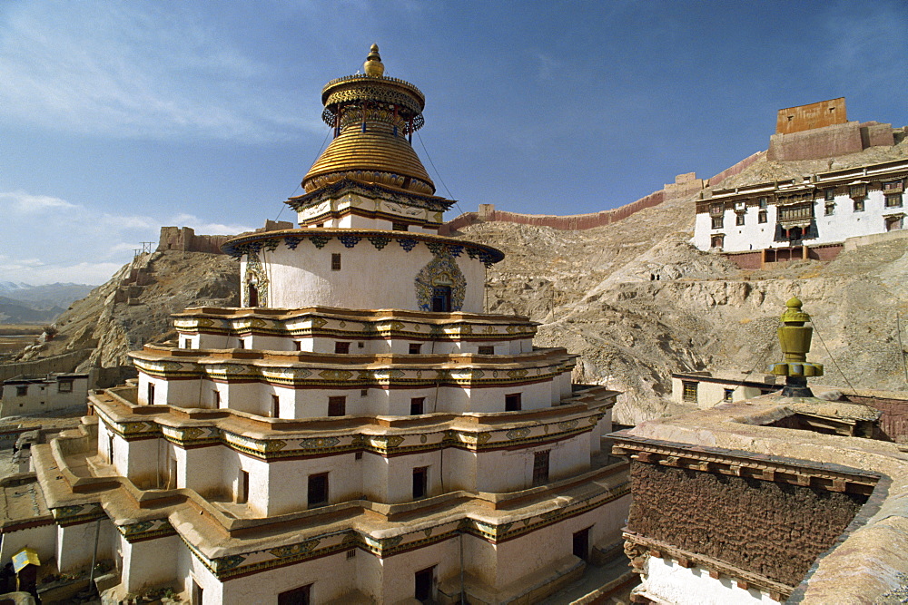 The Pango chorten at Gyantse in Tibet, China, Asia