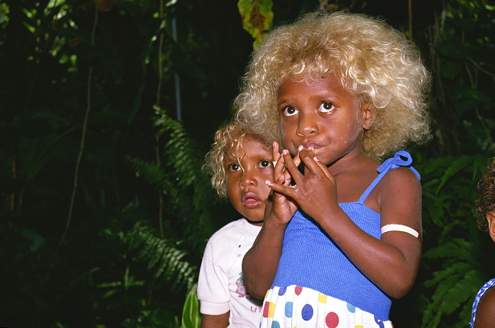 Two children, Guadalcanal, Solomon Islands, Pacific Islands, Pacific