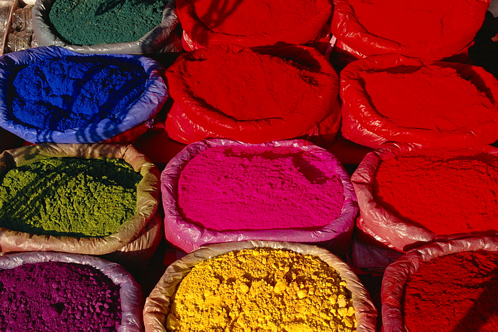 Textile dyes, Kathmandu, Nepal, Asia 