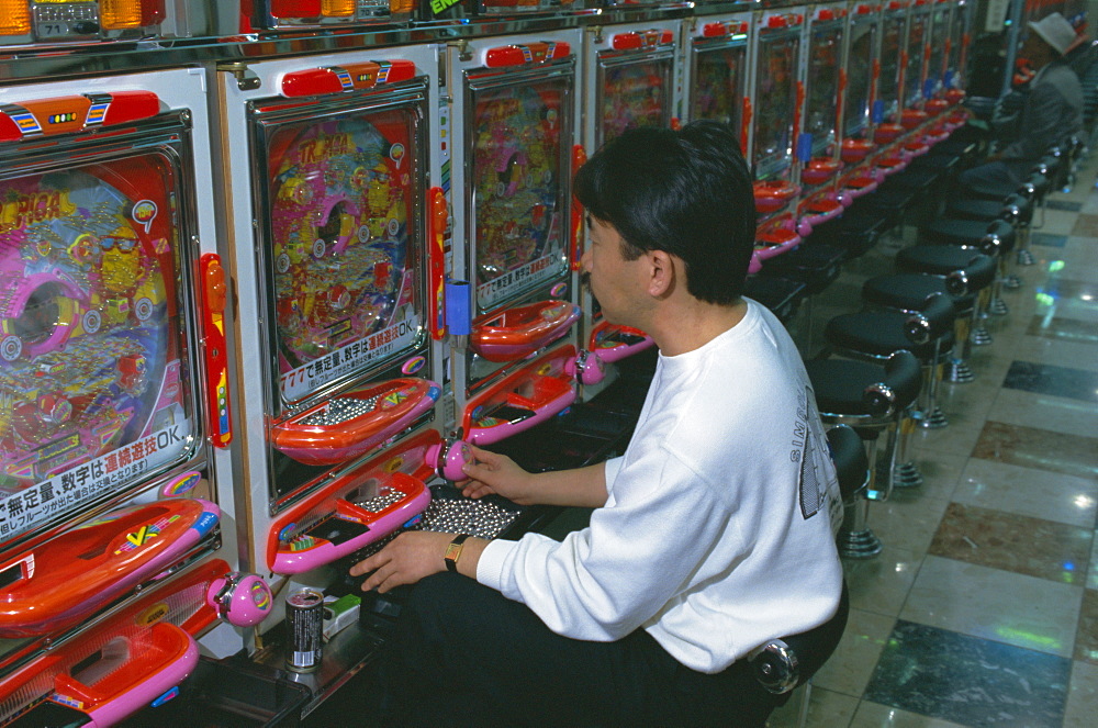 Playing game machine, pachinko parlour, Tokyo, Japan