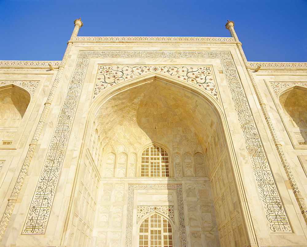 Detail of the Taj Mahal, Agra, Uttar Pradesh State, India