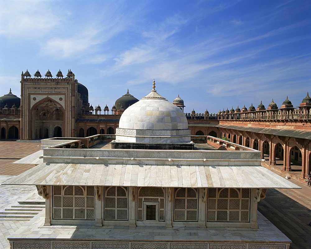 Sheikh Salim Chishti's tomb, Darga Mosque, Fatehpur Sikri, UNESCO World Heritage Site, Uttar Pradesh state, India, Asia