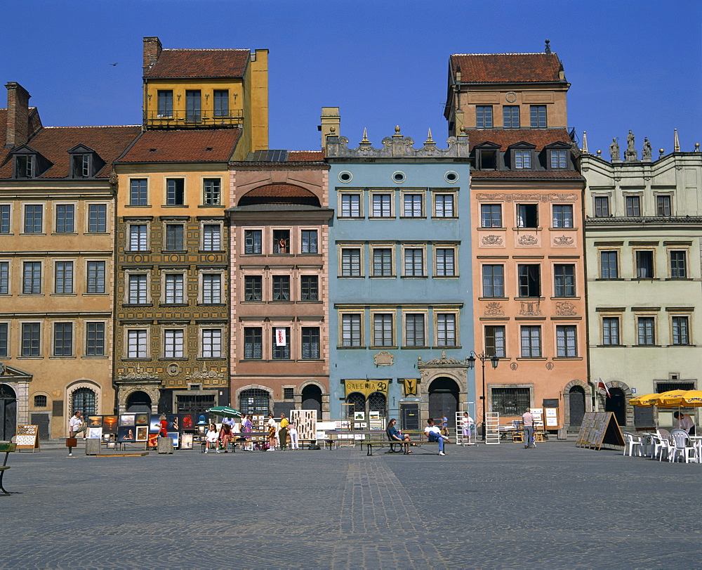 Typical buildings on the Town Square in Poznan, Poland, Europe