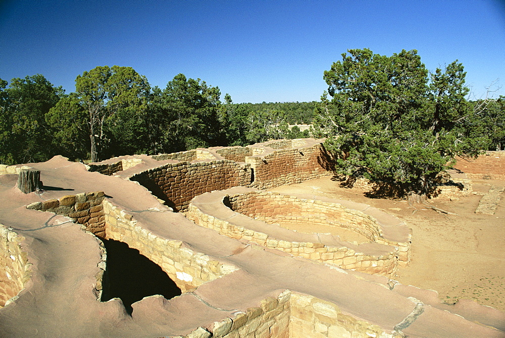 Sun Temple, Mesa Verde National Park, UNESCO World Heritage Site, Colorado, United States of America (U.S.A.), North America