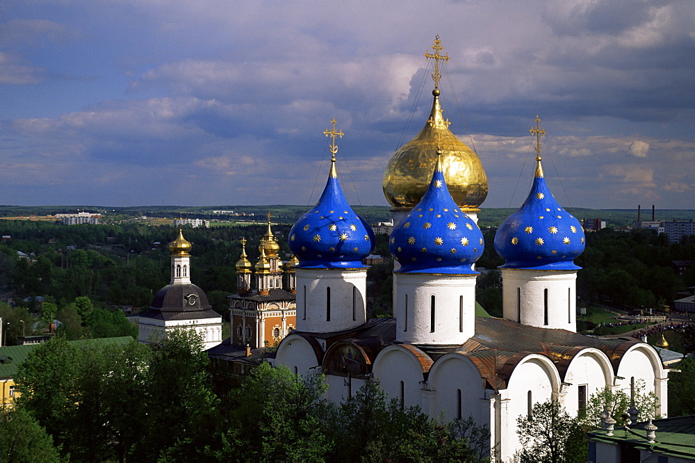 Cathedral of the Assumption, Trinity-St. Sergiy Larva, Monastery at Sergiev Posad, UNESCO World Heritage Site, Russia, Europe