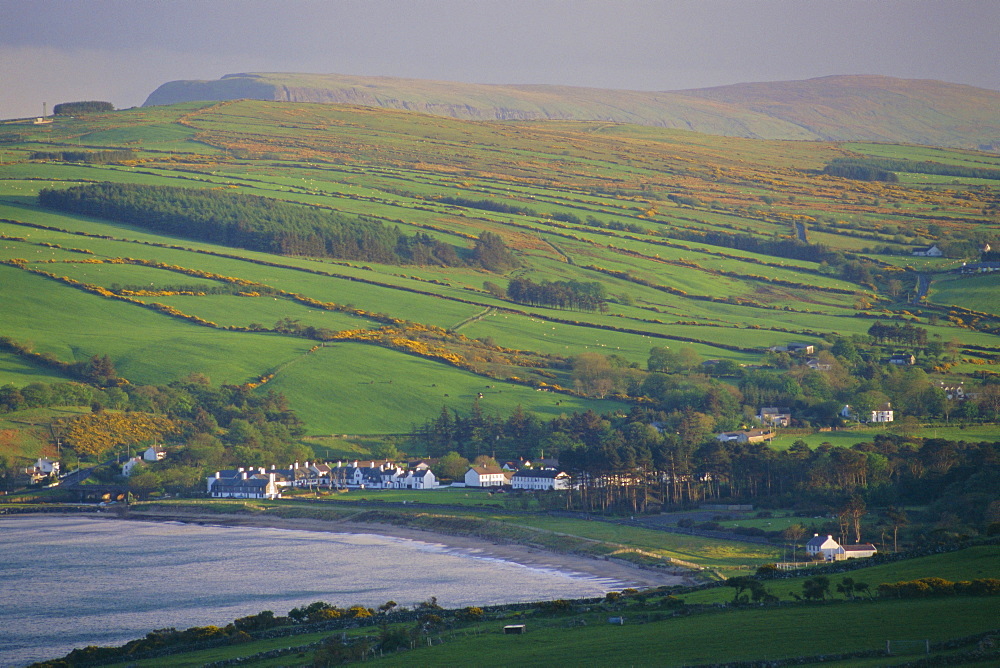 Coast, hills and Cushendun, County Antrim, Ulster, Northern Ireland, UK, Europe