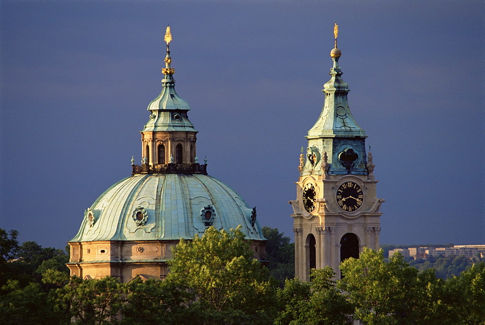 The dome of St. Nicholas church, Prague, Czech Republic, Europe