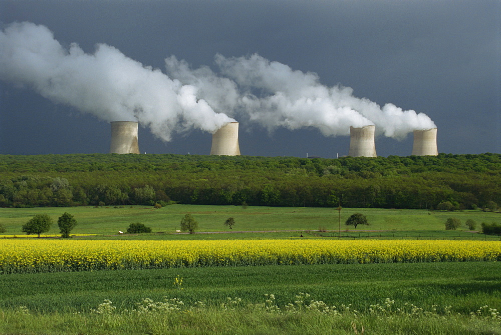 Central nuclear power plant, Champagne Region, France, Europe