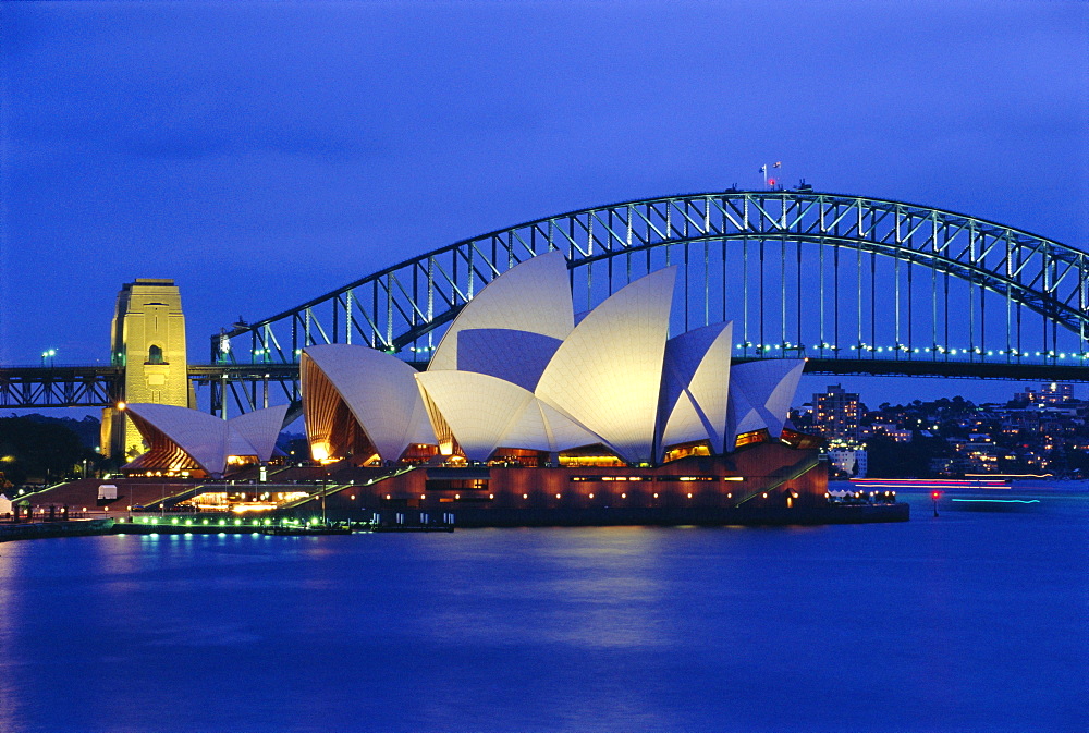 Opera House and Sydney Harbour Bridge, Sydney, New South Wales, Australia