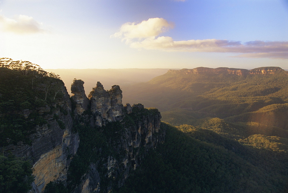 The Three Sisters from Echo Point, Katoomba, the Blue Mountains, west of Sydney, New South Wales, Australia