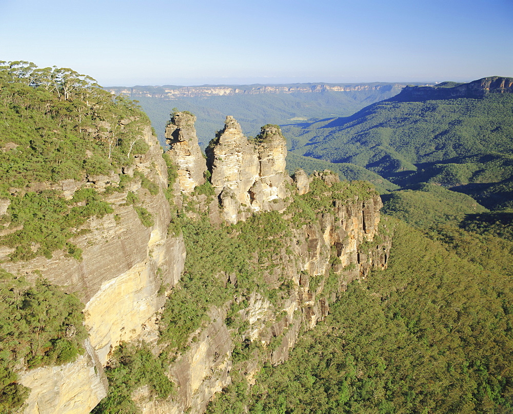 The Three Sisters from Echo Point, Katoomba, the Blue Mountains, New South Wales, Australia