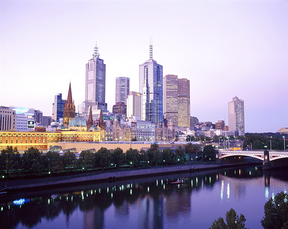 The city skyline from Southgate, Melbourne, Victoria, Australia 