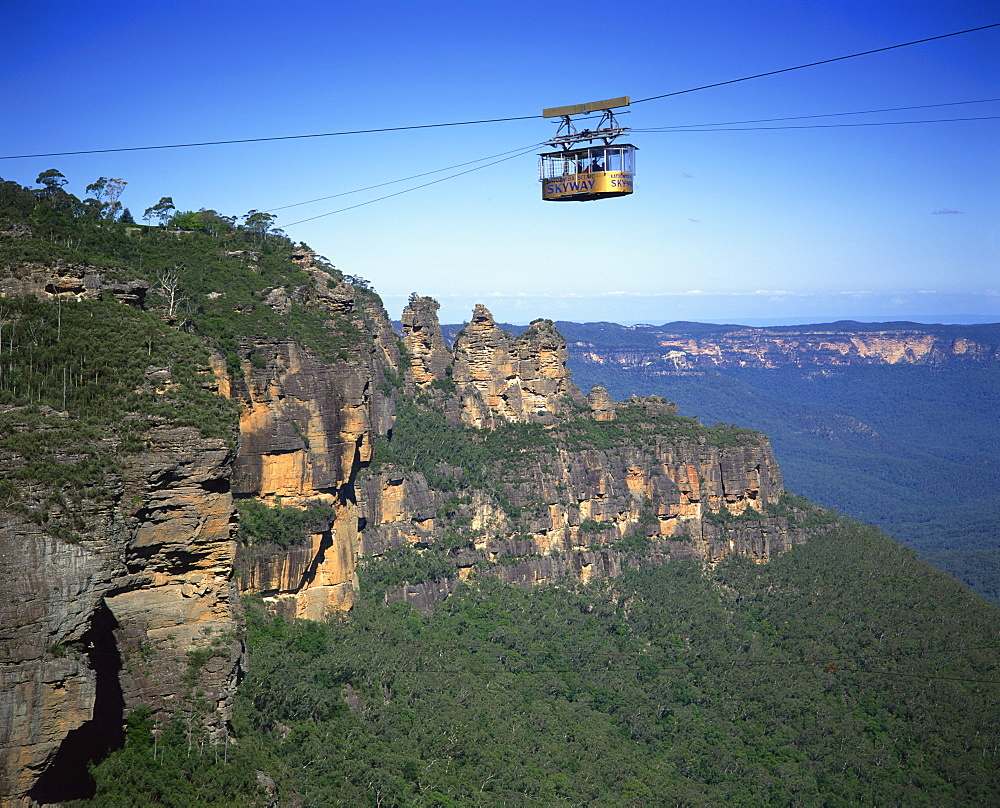 The scenic skyway above the Three Sisters at Katoomba in the Blue Mountains of New South Wales, Australia, Pacific