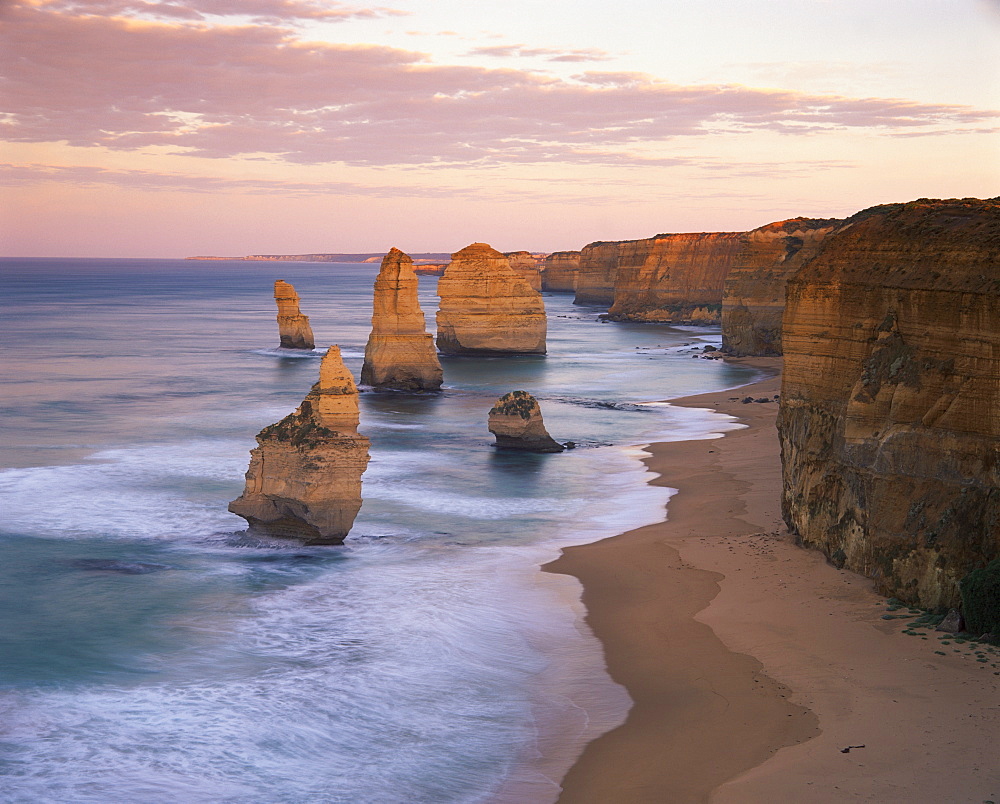 The Twelve Apostles along the coast on the Great Ocean Road in Victoria, Australia, Pacific